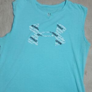 Under Armour Light Blue Muscle Tee